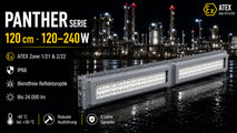 PANTER Ex-Schutz LED-Langfeldstrahler 120 cm, 120–240 W, ATEX Zone 1/21 & 2/22