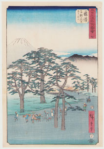 歌川広重　五十三次名所図会　Hiroshige Ukiyo-e original Japanese woodblock print for sale 東京｜浮世絵販売　