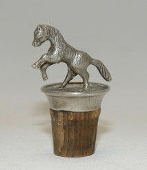 Alter Flaschen Korken, silver-plated, Pferd, Pony, 5,0 cm, 49,00