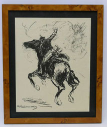 Max Liebermann "Soldat auf galoppierendem Pferd", Lithographie 31,0 x 24,0 cm, € 300,00