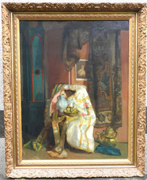 Interieur Stillleben mit Messgewand und Stola Öl auf Malpappe 81,0 x 63,0 cm, € 850,00