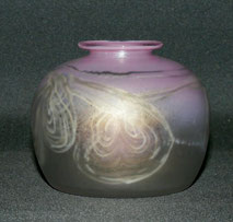 Mundgeblasene Vase, Eisch Glas, 85, Bayrischer Wald, Pinkfarben, € 115,00