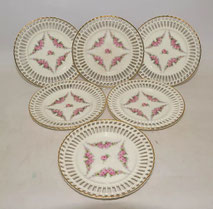 Max Rösler Rodach 6er Satz Gebäckteller Nr.: 1516-17 Rosengirlande D. 17,0 cm, € 90,00
