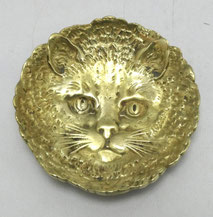 Katzenteller Massive Messing Schale Katzenkopf 70er Jahre D. 12,5 cm, € 79,00