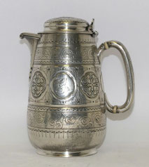Victorianische Silber Kanne Sterling Sheffield Schenkkanne 530 Gramm H.18cm 1,1L