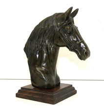 Pferdekopf ausdrucksstark charaktervoll Bronze braun patiniert 19,5 cm 1,4 kg, € 185,00