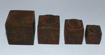 Antike chinesische Stempel,Siegel, 4er Satz, ineinander verschachtelbar, Bronze , € 400,00