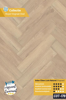 cot179 - 3425 Arbor Eiken licht naturel Visgraat
