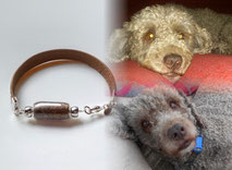 artistic-pet-hair-jewellery-mi-miga-memory-pet-loss-bracelet-leather-band-sterling-silver-glass-pearl-dog-sandy