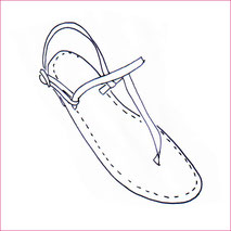 sandali artigianali ischia - modello a t semplice
