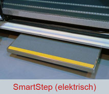 Elektrisch ausgefahrene Trittstufe "Smartstep".