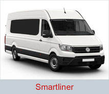Rollstuhlgerechter Volkswagen Smartliner in der Farbe weiß.