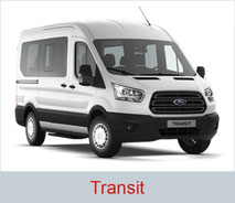 Rollstuhlgerechter Ford Transit in weiß.