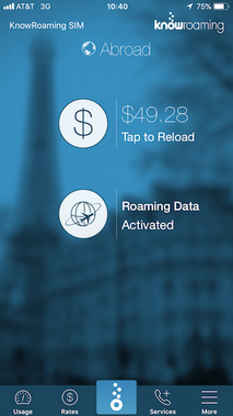 knowroaming top up