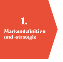 Rote Form in der Markendefinition und -strategie steht