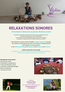 Relaxation sonore, bols tibétains, gong, voyage sonore, relaxation