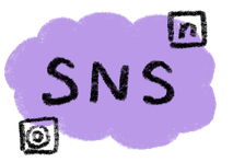 SNSページへのリンクイラスト