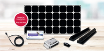 The DCsolar Power Set complete set with charge controller, retaining spoiler, adhesive set, cable set, roof duct & installation instructions. The perfect complete set for campers, motorhomes, campers, caravans, vans for retrofitting yourself. 100% tested.