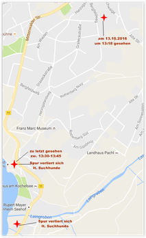 Kochelsee-Karte letzte Spur von Evi
