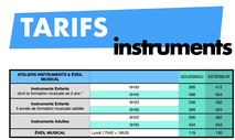 Tarif Instruments & Éveil Musical