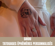 Sioou - Tatouages éphémères personnalisés - Crédit photo  Tous droits réservés