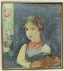 Wernhera Pfenning-Sertüner klassische Moderne, Mädchen Portrait, 1957 Oldenburg, € 1500,00