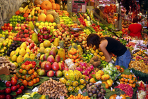 caruaru, markt, früchte, blätter, knollen, wurzeln, fleisch, pernambuco, brasilien, obst, brasilien reisen