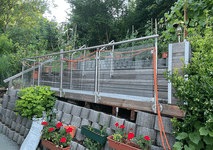 Verglasung bei einer Terrasse
