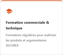 Formation commerciale et technique, Formations régulières poiur maitriser les produits et argumentaires securex.
