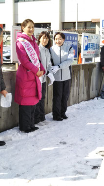 第一声の時ですね。まだ雪が残っています