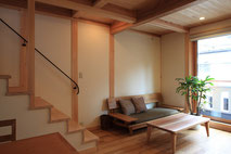 千葉県柏市　設計事務所　自然素材住宅　東京都台東区　リビング