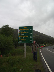 hitchhiking, Loch Lomond to Oban.