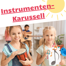 Kindergruppe musiziert mit verschiedenen Instrumenten in der Musikschule Koblenz