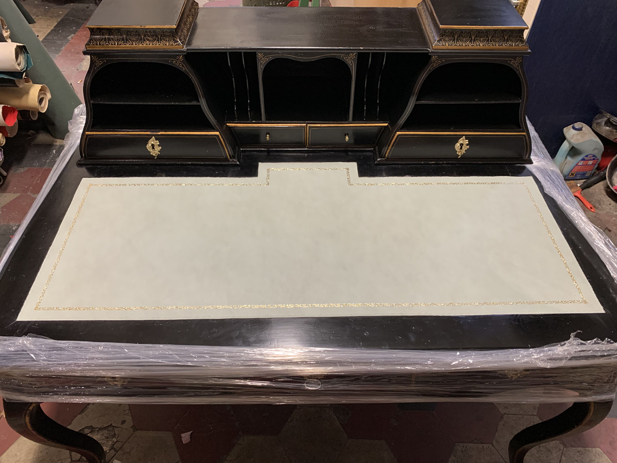 Leather Inserts For Desks Conti Borbone Bookbinder Milan Italy