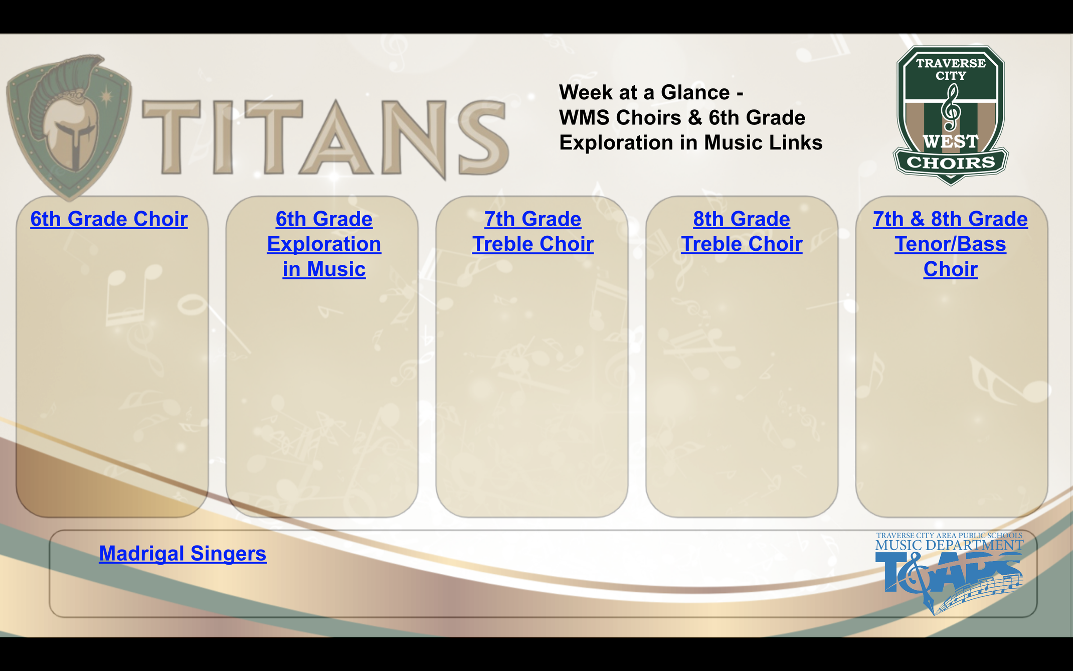 2023-2024 NEWSLETTERS - TC West MS Choirs