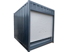 シャッター付きコンテナ10ft(中古/ダークグレー)