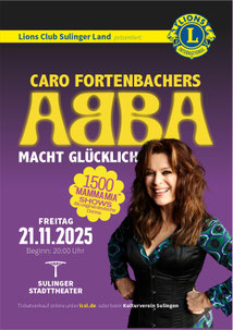 Plakat Lions Club Sulinger Land Benefiz Mirja Regensburg