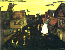 Chagall, Il morto,  1908