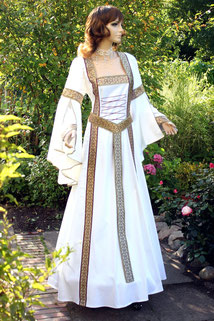 Mittelaltermode & Fantasy, mittelalterliches Hochzeitskleid, maßgefertigt.