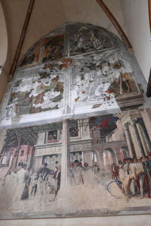 マンテーニャ作 聖クリストファーの殉教と遺体の搬送 (Mantegna, Martirio e trasporto di san Cristoforo)