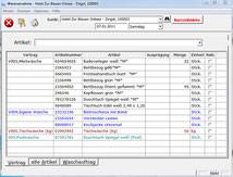 Screenshot Warenannahme Modul Flachwäsche