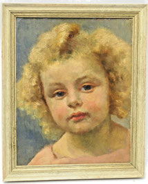 Portait "Mädchenkopf" Sofi Strom Aachen 1940, Öl auf Holz 29,0 cm x 22,5 cm, € 650,00