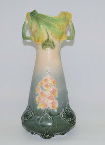 Große Jugendstil Vase, florale Form ,Keramik, Bunt, 39,0 cm, € 220,00