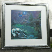 Marc Chagall, Scéne Champétre, 1944, Granolitho, Hochwertig gerahmt , € 395,00