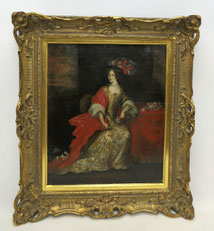 Portrait Barock Dame mit Hund bez. mit Joachim von Sandrart 46 x 37,5 cm, € 4500,00