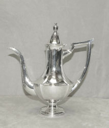 OKUBO Sterling 950, Japan, Art-Deco Kaffeekanne, 0,75 ltr, 650,0 g.