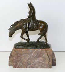 Bronze, Napoleon auf Pferd "1813", Schmidt-Felling, Marmorsockel, 23,5 cm, € 1500,00