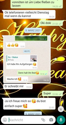 positive rückmeldung whatsapp für partnerrückführung