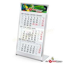 Tisch-Aufstellkalender EDELSTAHL - individuell bedrucken