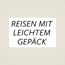 reisen mit leichtem Gepäck zweidiereisen